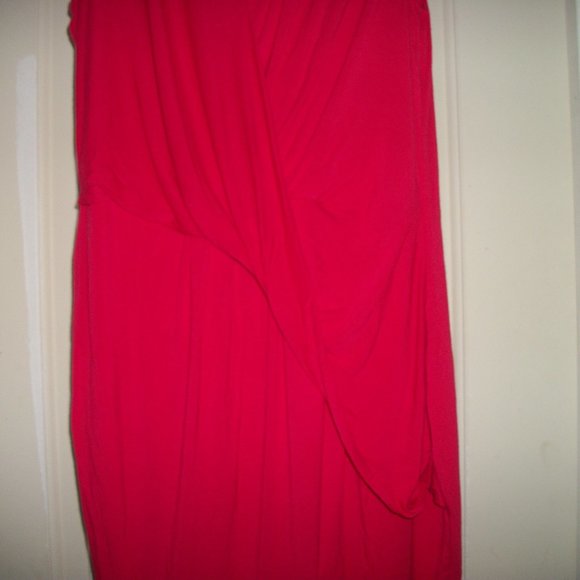 GREEK  ISLANDS STYLE DRAPED NWT NEW RED DRESS L - Picture 3 of 6